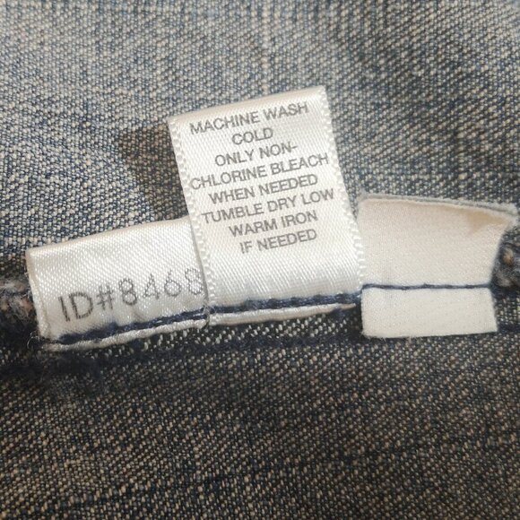 Anne Taylor Loft Ladies Size 6 Medium Wash Button Front Jean Jacket - Picture 4 of 12